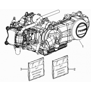 Piaggio Beverly 125 RST 4T 4V IE E3 2010-2015 kompletny silnik (EMEA)