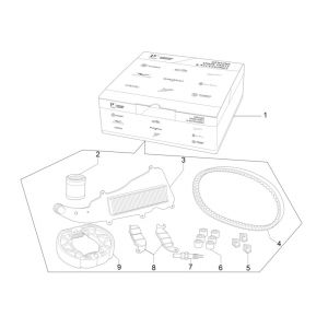 Kompletny zestaw eksploatacyjny Piaggio Liberty 125 4-suwowy 3V IE ABS (IGET Euro 5)