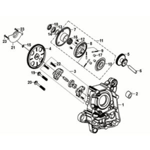 Crank Case-Oil Pump Assy Sym Orbit III 125i E5