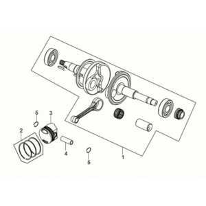 Wał korbowy Sym Orbit III 50 E5