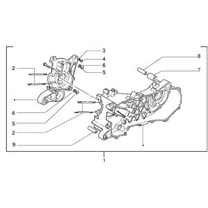 Skrzynia korbowa Piaggio Zip RST 