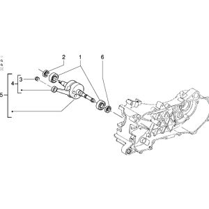 Wał korbowy Piaggio Zip RST 