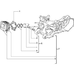 Cylinder Piaggio Liberty 2-suwowy do 2005