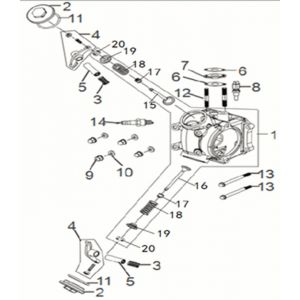Głowica cylindra Sym Jet 14 50I E5