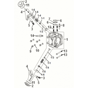 Głowica cylindra Sym Mio 50I E5