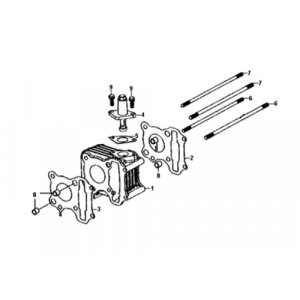 Uszczelka głowicy cylindrów Uszczelka stóp Sym Fiddle II euro4 (WH-006) Biala