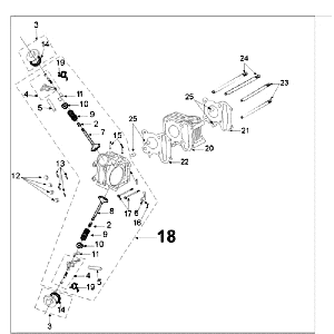 Głowica cylindrów - Cylinder Peugeot Tweet stary biały