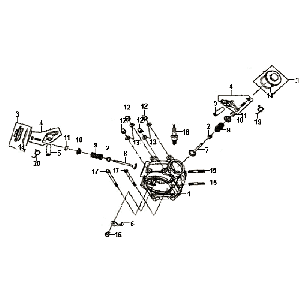 Głowica cylindrów Kpl Sym Fiddle II (BK-7C) obudowa