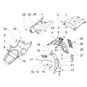 Osłony tylne - Błotnik Gilera Runner 50 SP 2010-2017 pomarańczowy 954/A