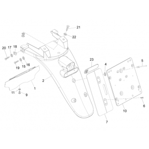 Pokrywy tylne Piaggio Beverly 500 E3 2007-2012