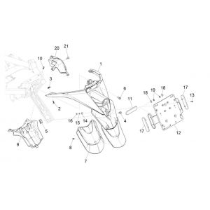 Osłona tylna - Piaggio MP3 300 HPE błotnik/300 HPE SPORT E5 ABS 2020-2022 (EMEA)