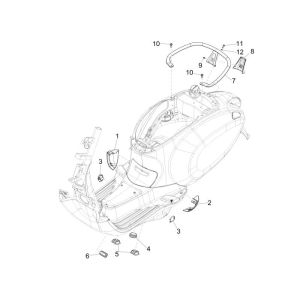 Spódnice boczne Vespa Primavera 4-suwowy 3-zaworowy (euro4 wtrysku iget) Brązowy 129/A