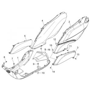 Spojler dolny Piaggio Fly 2-suwowy