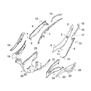 Osłony boczne - Spoiler Gilera Runner 50 SP 2010-2017 pomarańczowy 954/A