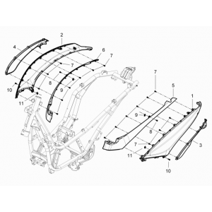 Osłony boczne - Spoiler Piaggio Beverly 350 E3 Sport Touring 2013-2014 czarny 94