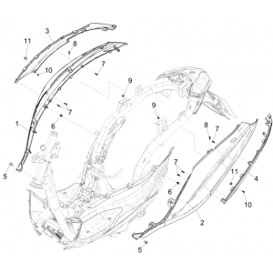 Części silnika - Spoiler Piaggio Medley 150 4T IE ABS E4 2016-2020 (EMEA)