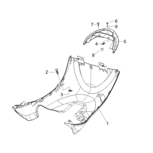 Osłony boczne - Spoiler Piaggio Zip 50 SP 2006-2013 moonwhite 544