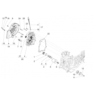 Osłona koła zamachowego - Filtr oleju - Miernik Vespa Sprint 150 3V IE ABS Euro 3 2015
