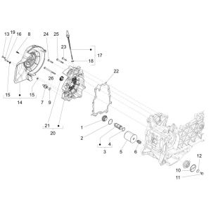 Piaggio Liberty 125 4-suwowy 3V IE ABS magnetyczna pokrywa koła zamachowego (IGET Euro 5)