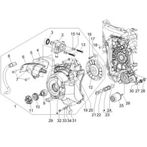 Magnetyczna osłona koła zamachowego - filtr oleju Gilera Runner 200cc VXR 4-suwowy 2006