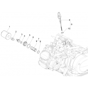 Magnetyczna osłona koła zamachowego - Piaggio Medley 150 4T IE ABS E4 2016-2020 filtr oleju (EMEA)