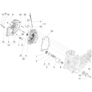 Piaggio Fly 125 4-suwowy 3V IE E3 magnetyczna pokrywa koła zamachowego