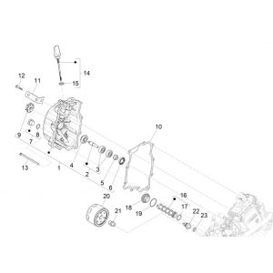 Magnetyczna osłona koła zamachowego - Filtr oleju Piaggio MP3 300 ie E4 LT BUSINESS - SPORT NOABS-ABS 2016 - 2018 (EMEA)