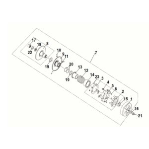 Driven pulley assy Sym Jet 14 125I LC E5 2021-2024