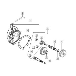 skrzynia korbowa Kymco Agility 12 4-suwowy 125 niebieski