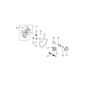 Końcowa skrzynia biegów Kymco Like 4-suwowy czarny połysk jak T T 2015