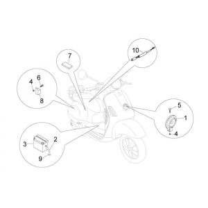 Części elektryczne Vespa Lxv 25km 4-suwowy 2-zawór