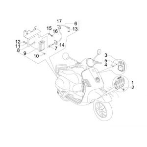 Części elektryczne 2 Vespa Lx 45km 4-suwowy 4-zawór