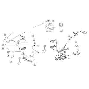 Części elektryczne Kymco Agility 10' 4-suwowy ciemnoszary