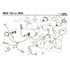 Części elektryczne Rieju MRX 125 czerwony 2005 4-suwowy