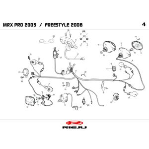 Części elektryczne Rieju MRX pro czarny 2006 2-suwowy