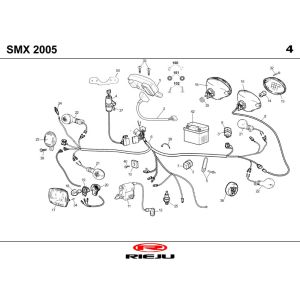 Części elektryczne Rieju SMX niebieski 2006 2-suwowy