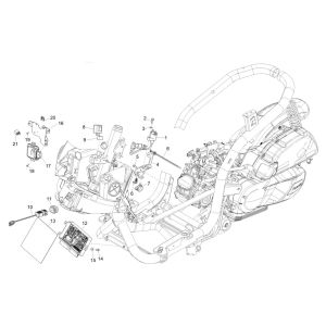 Piaggio Medley 125 ABS E5 2021-2022 (EMEA) Regulator elektroniczny - Urządzenia elektroniczne - Cewka zapłonowa HS