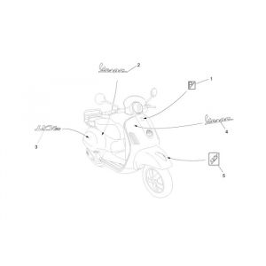 Emblematy Vespa Lxv 2-suwowe