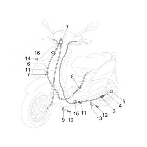Przewód hamulcowy Kilometr Piaggio Fly 4-suwowy