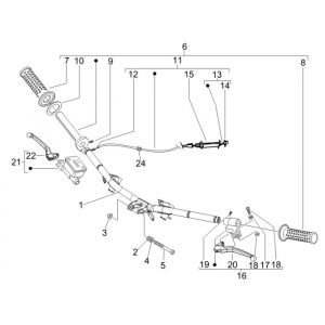 Dźwignia hamulca Piaggio Fly 4-suwowa