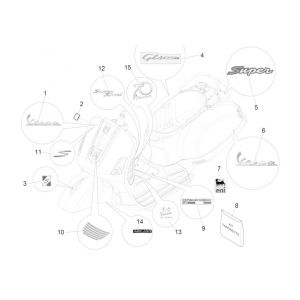 Kalkomanie - naklejki GTS 125 IE