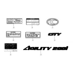 Emblematy - Naklejki Kymco Agility City 16 200i