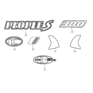 Emblematy - Naklejki Kymco People S 300i