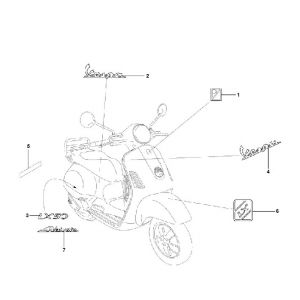 Emblematy Vespa Lx 2-suwowe