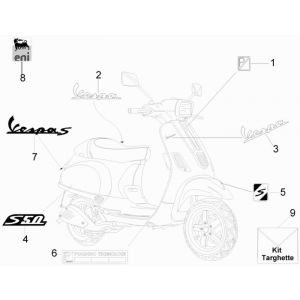 Emblematy Vespa S 45km 4-suwowy 4-zawór