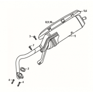 Tłumik wydechowy Sym Fiddle III 50 E3