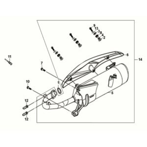Exhaust Muffler Sym Orbit III 125I E5