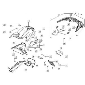 Lampa tylna Kymco New Downtown 125I ABS