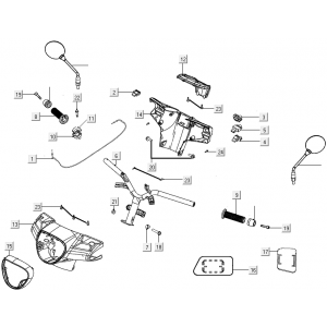 Części układu kierowniczego Kymco New Like 150I E4