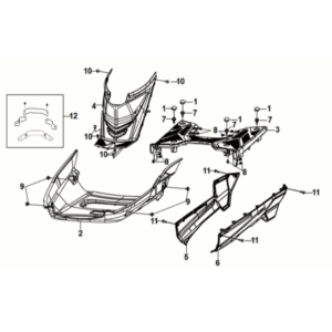 Floor Panel - Center Cover Sym Orbit III 125i E5